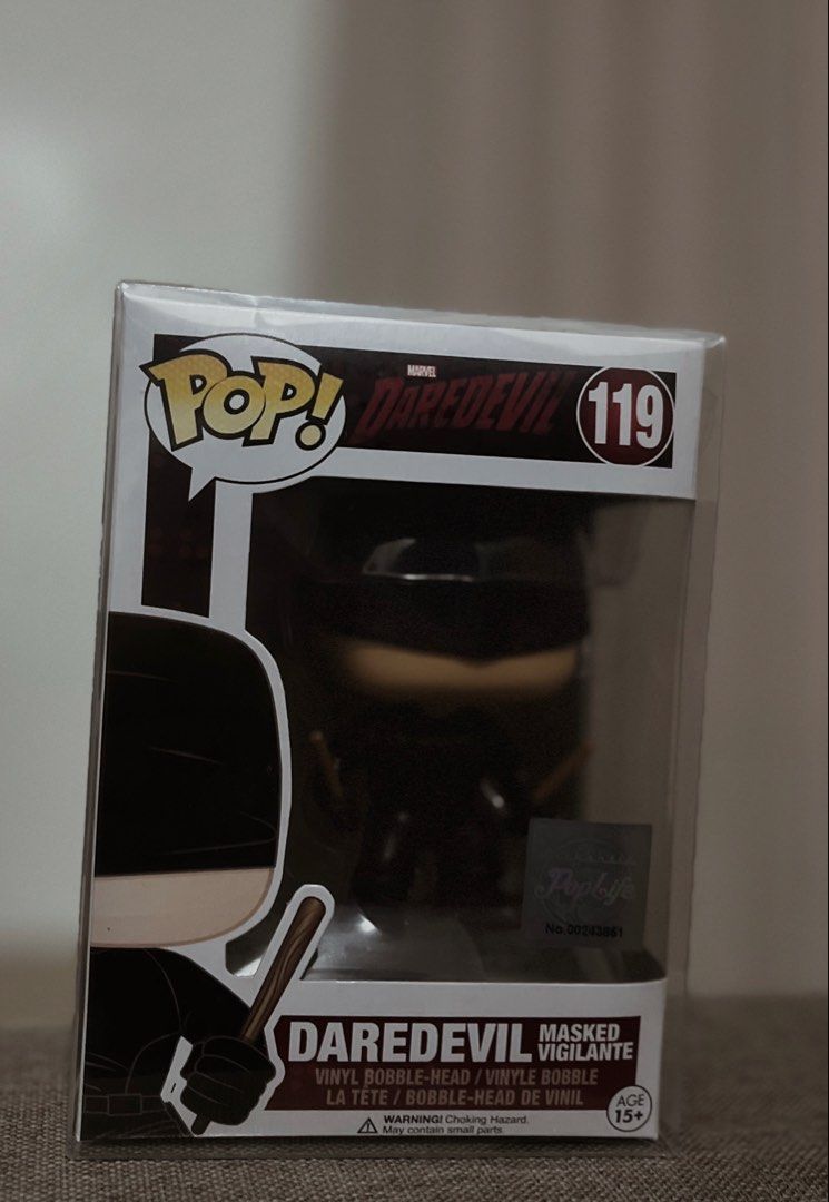 FunkoPoP DareDevil 119 (Category: Designer & Blind Box Toys) located in Baliuag. Submitted by jophdsa (Listing ID 1462157780, Image 1). Description: Like new with noob case price slightly negotiable.