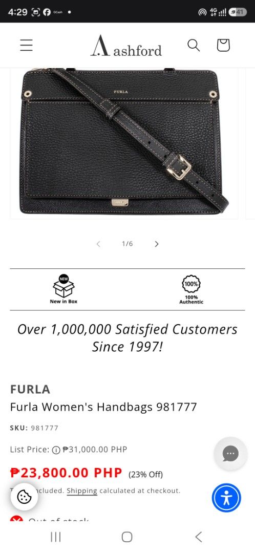 Furla Black Leather Handbag with Strap (Category: Cross-body Bags) located in Lemery. Submitted by venus23 (Listing ID 1462116905, Image 2). Description: - Brand: Furla - Material: Black pebbled leather - Features: Top handle, detachable crossbody strap - Hardware: Gold details - Interior: Clean - Dimensions: Approximately 9 inches tall - Ideal for: Everyday use.