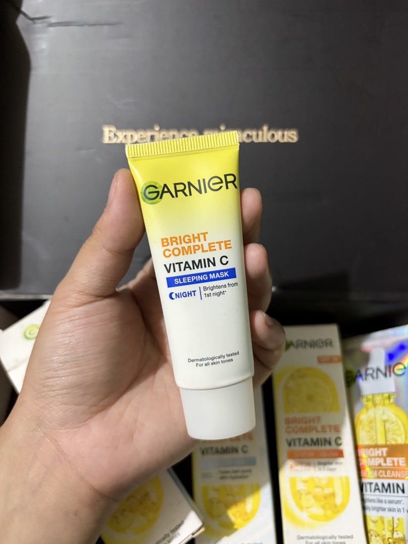 Garnier Vitamin C Sleeping Mask - 15ml (Category: Face Care) located in Quezon City. Submitted by berrystrawng (Listing ID 1462047717, Image 2). Description: used once only rfs: affiliate.