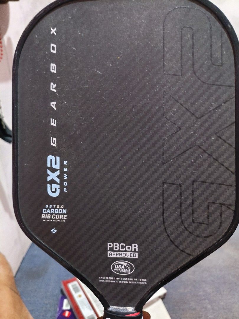 Gearbox GX2 Power Pickleball Paddle (Category: Racket and Ball Sports) located in Mambajao. Submitted by vinjogala267740 (Listing ID 1462082020, Image 2). Description: - Gearbox GX2 Power pickleball paddle - Features Carbon Rib Core - USA Pickleball Approved - Minor scuffs on edges from normal play - Ready for your next game!.