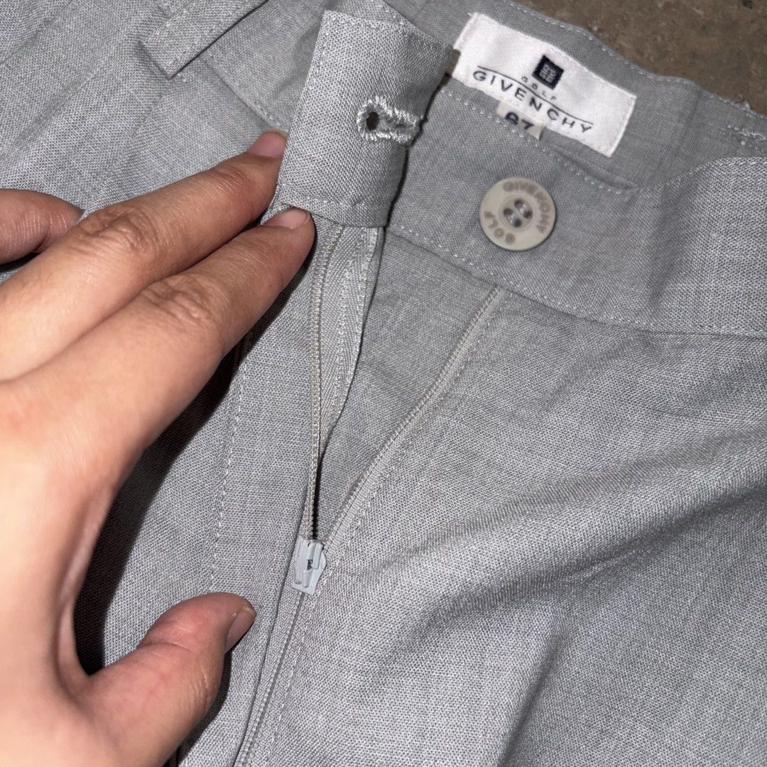 Givenchy Trousers (Category: Luxury Apparel) located in Baguio. Submitted by ughbriii (Listing ID 1462096430, Image 3). Description: size 28-30 W / 39 L Excellent Condition Authentic Minor issue lang sa puller niya putol, but still working smoothly with free givenchy shirt!.