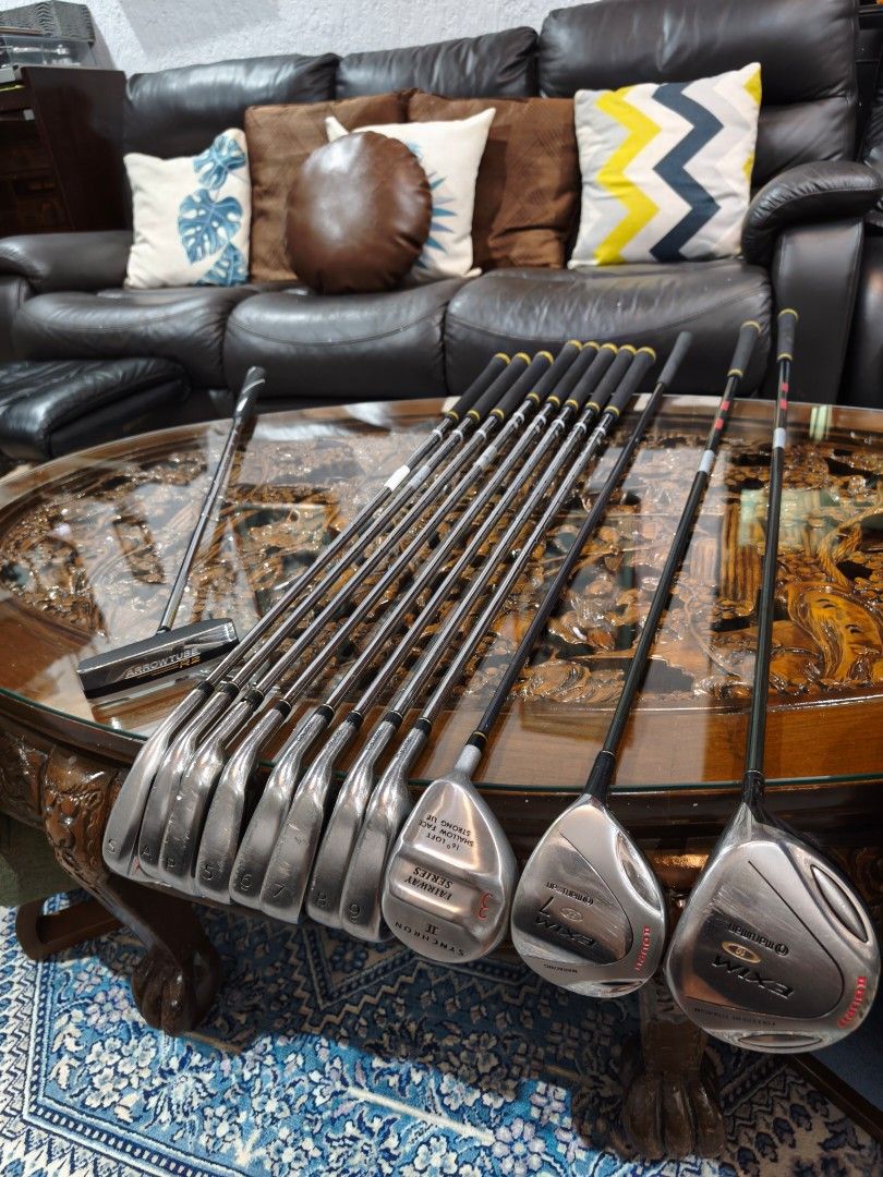 Golf Set (Category: Other Sports Equipment and Supplies) located in Paranaque City. Submitted by manilagolfmarket (Listing ID 1462173307, Image 2). Description: For Sale Maruman Exim. °Maruman Exim Ns Pro S flex steel shaft irons °Maruman exim 7 wood °Maruman Exim driver °Bag inlcuded for only 12.8k pick up Bf Paranaque free shipping within MM..