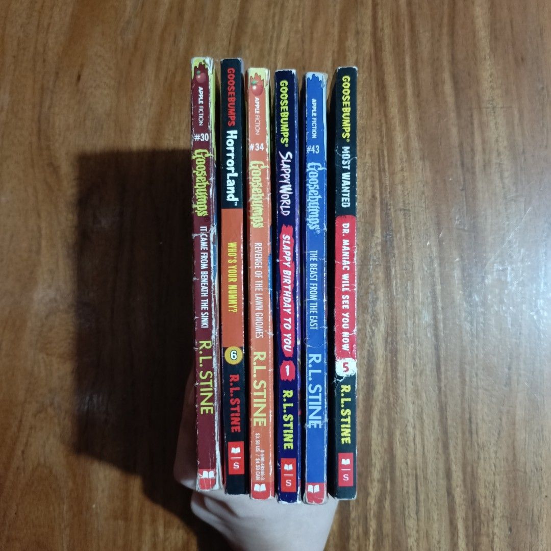 Goosebumps by R. L. Stine (150 each) (Category: Children's Books) located in Quezon City. Submitted by theowlreader (Listing ID 1462164572, Image 3). Description: *Please refer to the photos to see the condition of the book *These are used books. There may be minor to major flaws such as dents, rubbing, loose pages, stain, creases, foxing, skewed spine, scratches, inscriptions or highlights and tears. *If you're particular with the condition of t