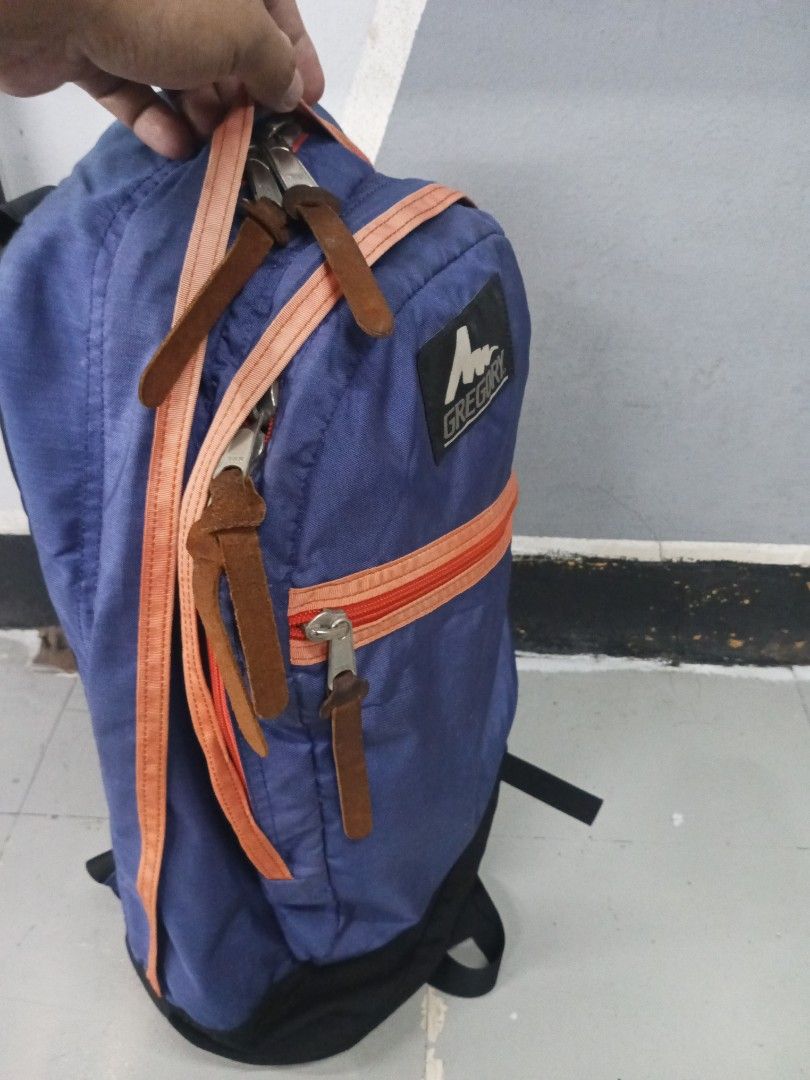 Gregory Backpack Purple Orange Accents (Category: Backpacks) located in Quezon City. Submitted by arvietekto (Listing ID 1462071954, Image 3). Description: Gregory Daypack backpack -vintage/classic logo - excellent quality - excellent materials - affordable just message me for additional information and deals. - Gregory backpack in a beautiful purple color. - Eye-catching orange zipper accents. - Comfortable padded straps for easy carrying. - Ide