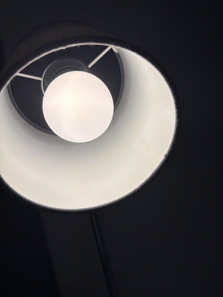 Grey Stand Lamp 140 cm tall (Category: Other Home Furniture) located in Taguig. Submitted by kyracarrillo (Listing ID 1462120095, Image 3). Description: Doesnt fit the vibe of my place anymore Can be picked up by lalamove Bulb included.