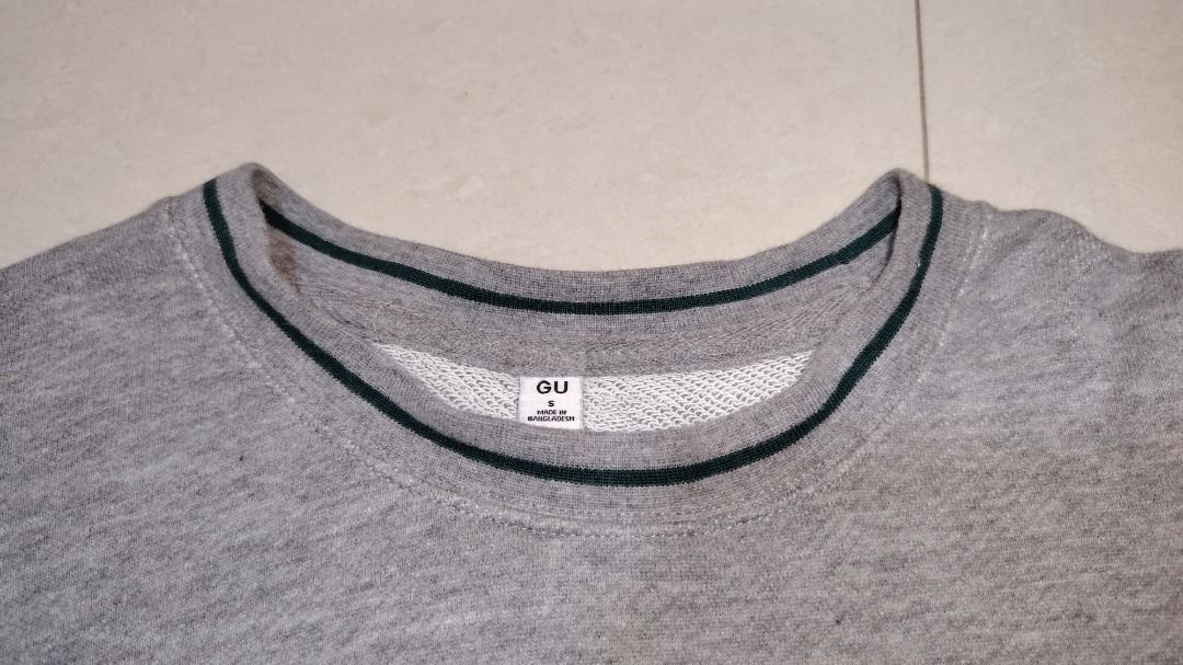 GU French Terry Sweatshirt Logo (Category: Tshirts & Polo Shirts ) located in Bacolor. Submitted by thriftyperminute (Listing ID 1462204586, Image 3). Description: -This is a pre-loved or thrifted item so please manage your expectations. -Color may slightly differ due to lighting or with the settings of the device used to view the photos -"Mine" now, pay now policy -Payment through gcash -Sure buyers only, please -No cancellation of orders -No re