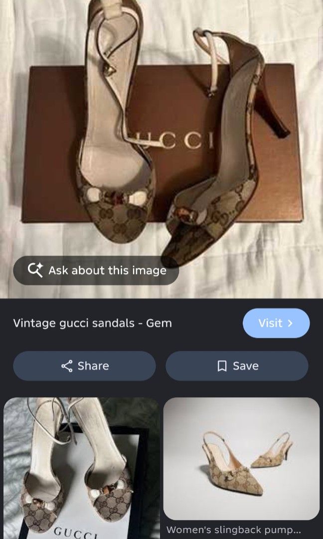 Gucci GG Monogram Canvas Bamboo Ankle Strap Sandals. This (Category: Heels) located in Manila. Submitted by zealgem.66e1bd (Listing ID 1462102976, Image 1). Description: .