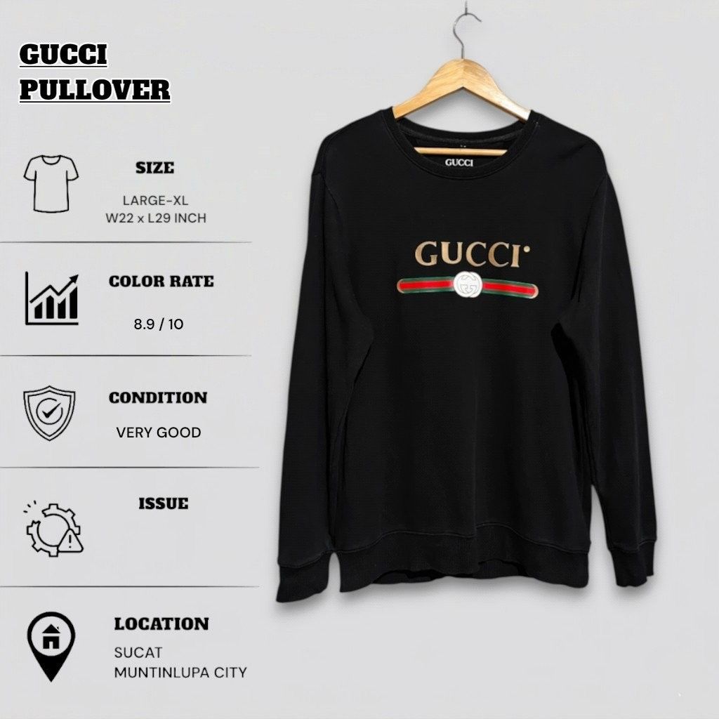 GUCCI PULLOVER JACKET (Category: Coats, Jackets and Outerwear) located in Muntinlupa City. Submitted by nofame12 (Listing ID 1462162793, Image 1). Description: PLEASE CHECK THE DETAILS OF THE ITEM ON FIRST PHOTO. LOCATION - SUCAT MUNTINLUPA CITY.