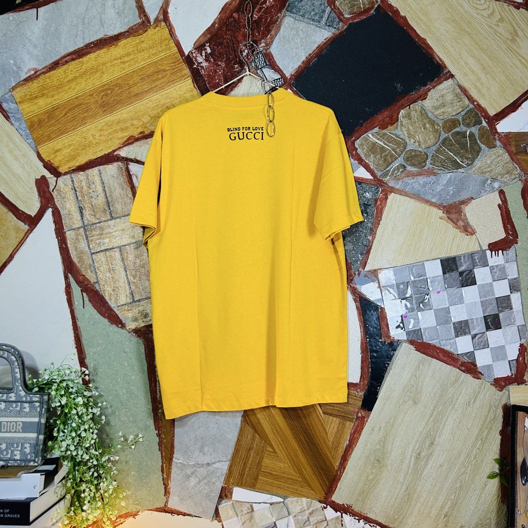 Gucci shirt (Category: Luxury Apparel) located in Baguio. Submitted by kckc_luxury (Listing ID 1462206240, Image 3). Description: 🌸 TINY PINK SPOTS ARE LENS DAMAGE, NOT CLOTH STAINS ————————— ❗️KINDLY READ BEFORE MAKING AN OFFER❗️ LISTING DETAILS size:M-L width x length (inches):22x28.5 condition: EXCELLENT --- MOP: Gcash / BPI MOD: J&T / JRS LOCATION: Baguio City --- NOTE: • Manage your expectations • Photos did not go under any edit but colors