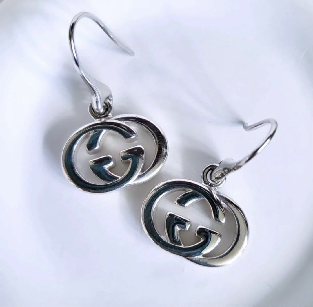 Gucci Silver GG Drop Earrings (Category: Other Accessories) located in Marilao. Submitted by cj458678 (Listing ID 1462207434, Image 3). Description: - Authentic Gucci earrings - Silver tone finish real s925 not coated ! - Features the iconic GG logo - Drop style, hangs beautifully - Adds a touch of luxury to any outfit - Ideal for gifting or personal treat I bought for 11,000 on Ig .