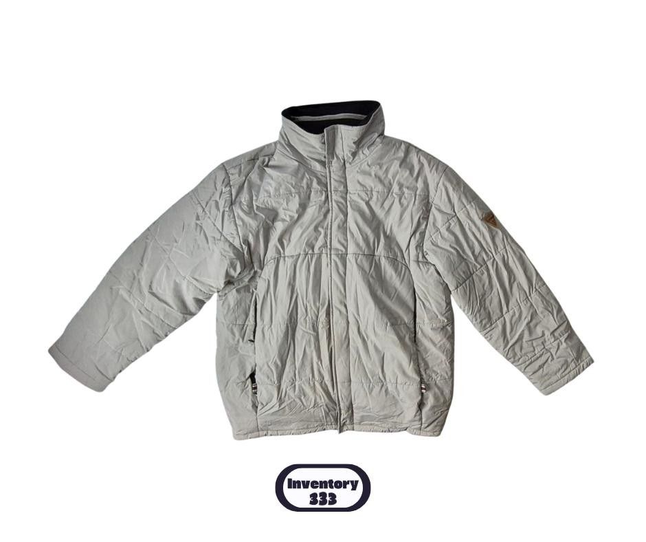Guess Outerwear Puffer Jacket Vintage Y2K (Category: Coats, Jackets and Outerwear) located in Taguig. Submitted by regimennn (Listing ID 1462160680, Image 1). Description: - Vintage Y2K Guess Outerwear puffer jacket - Size L dimensions: 24 x 30 - Zip-up front with stand-up collar - All-over quilted design.