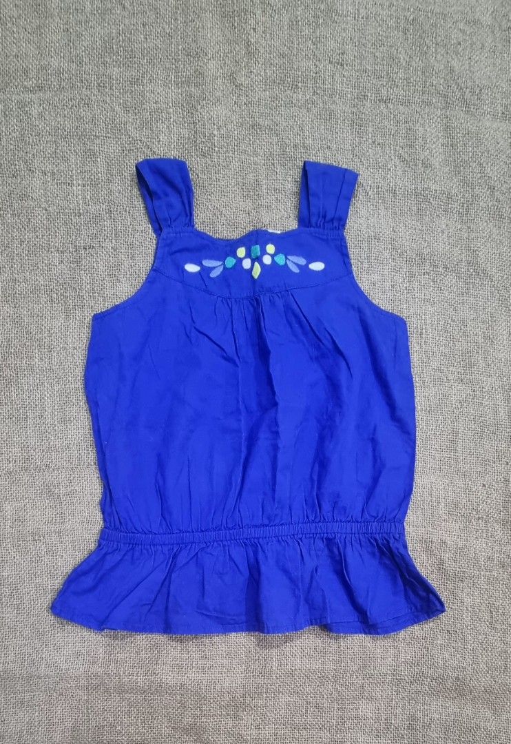 Gymboree sleeveless top (Category: Babies & Kids Fashion) located in San Jose del Monte. Submitted by angelsnest (Listing ID 1462079457, Image 1). Description: fits 8y not stretchable rfs: outgrown clothes Gcash, Maya, Bank transfer.