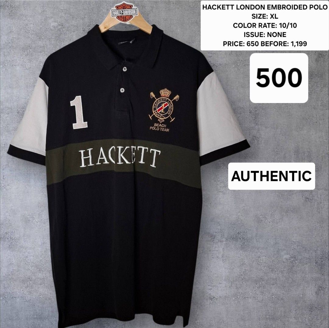Hackett embroided polo (Category: Formal Shirts) located in Cavite. Submitted by behindourstyle (Listing ID 1462150057, Image 1). Description: 500+sf 📢SELECTED/ BRANDED ITEMS 📢COLOR MAY VARY DUE TO LIGHTING 📢ALL ITEMS ARE NOT BNEW MANAGE YOUR EXPECTATIONS 📢PM FOR MORE DETAILS 📢BUYER WILL SHOULDER THE SHIPPING FEE 📢MODE OF PAYMENT: GCASH/CASH SAFE ANG CASH MO DITO AT IWAS KAPA SA SCAM! 🚚 J&T AND LALAMOVE 📍LOCATION: Imus cavite.