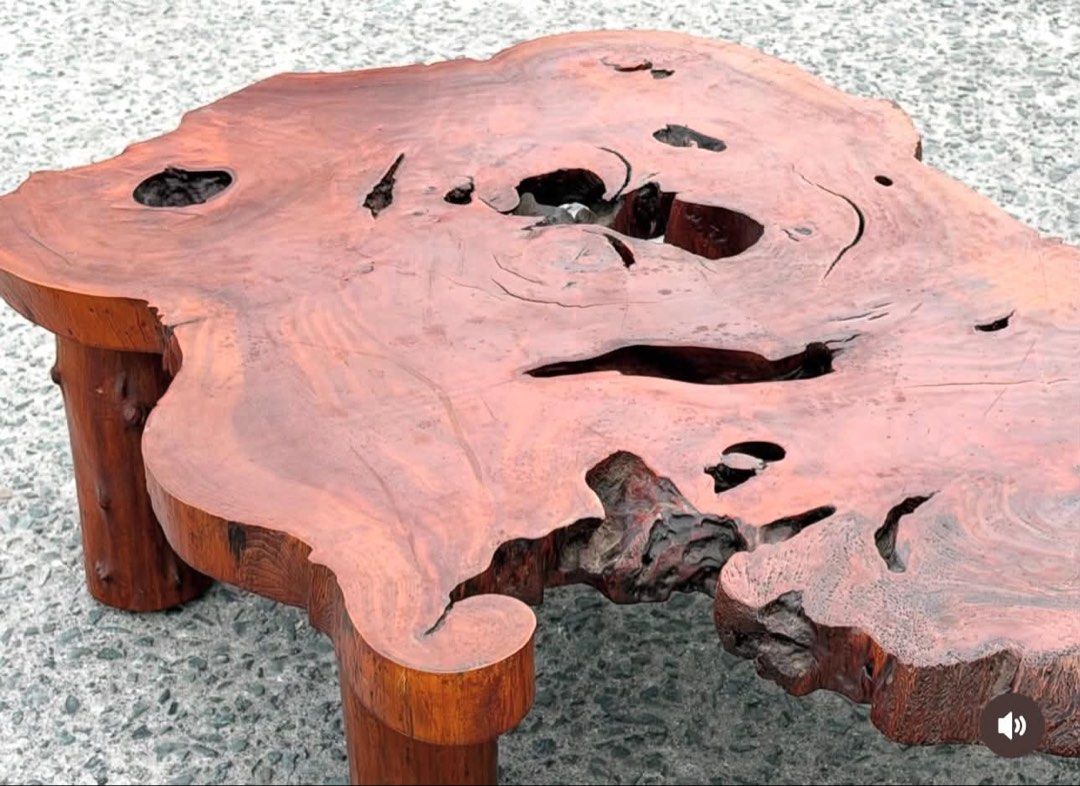 Handcrafted solid wood coffee table, often made from redwood burl (Category: Tables & Sets) located in Manila. Submitted by jaderockoff (Listing ID 1462201436, Image 2). Description: .