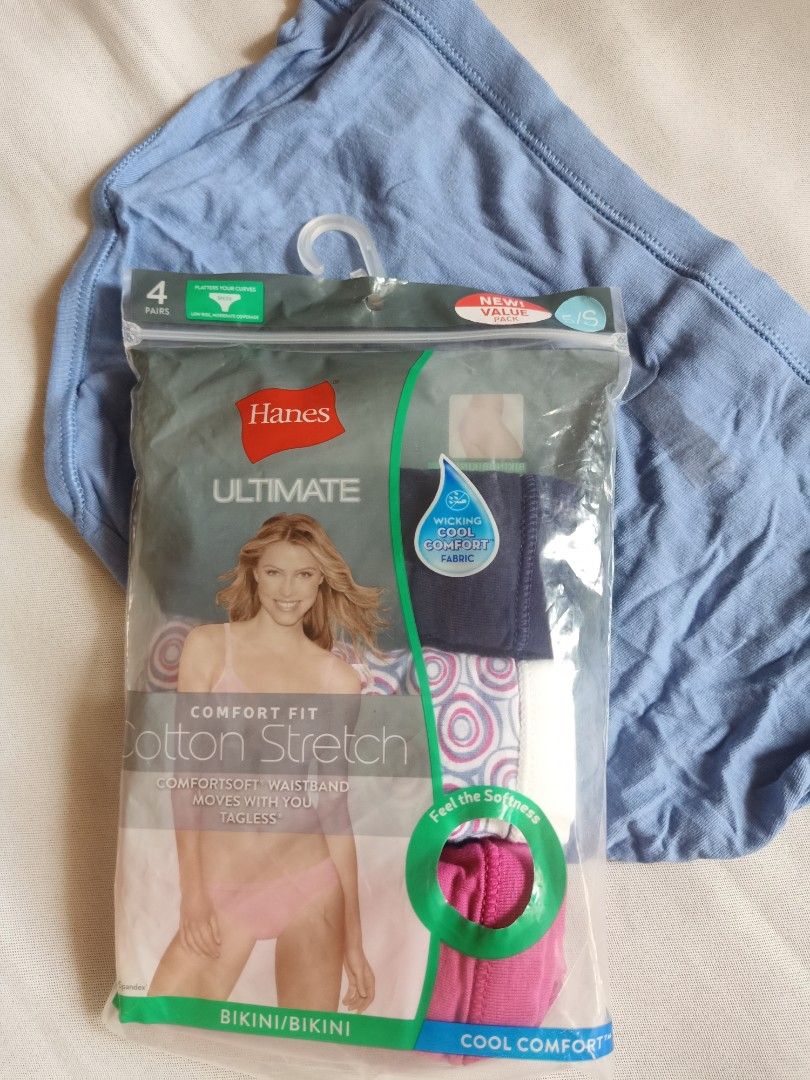 HANES®️ 4 Piece Pack Underwear (Category: Undergarments & Loungewear) located in Iriga City. Submitted by reikakoleksyon (Listing ID 1462047099, Image 1). Description: ‼️HANES®️‼️ Cotton Panties Size 5 Small Waist 24 inch 4 Piece Set BRAND NEW 💯% Original Item Bought from US.