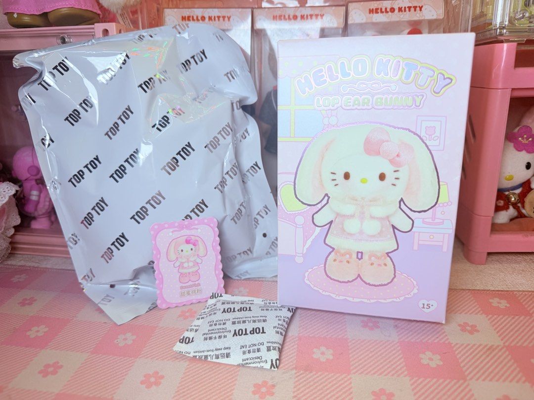 Hello Kitty Lop Ear Bunny Plush Top Toy (Category: Plushies & Soft Toys) located in Caloocan City. Submitted by fluffy.stuff10 (Listing ID 1462190960, Image 2). Description: FS. Hello Kitty Lop Ear Bunny (pink) -1400 rfs. dupli opened box sealed foil 1st pic my own collection for reference.