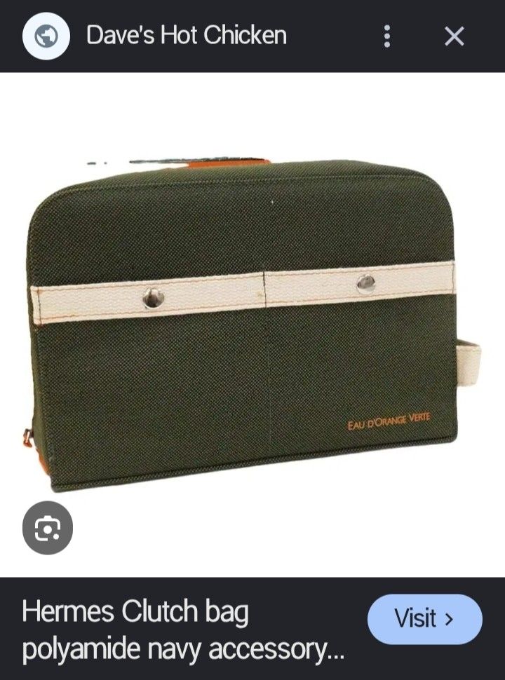 HERMES EAU D'ORANGE VERTE POUCH CLUTCH BAG (Category: Purses & Pouches) located in Cabuyao City. Submitted by Bike_Clothing10 (Listing ID 1462057398, Image 1). Description: READ FIRST.... FOR SALE: HERMES EAU D'ORANGE VERTE MULTI PURPOSE CLUTCH BAG Excellent Condition Dimes: 13 x 9.5 inches ISSUE: Slight Stain (see pic) PRICE: 3K Fixed Free Shipping (J&T) -NO COD/COP- PICK UP OR SHIPPING ONLY LOC: Cabuyao Laguna PM FOR INQUIRIES -Thanks-.