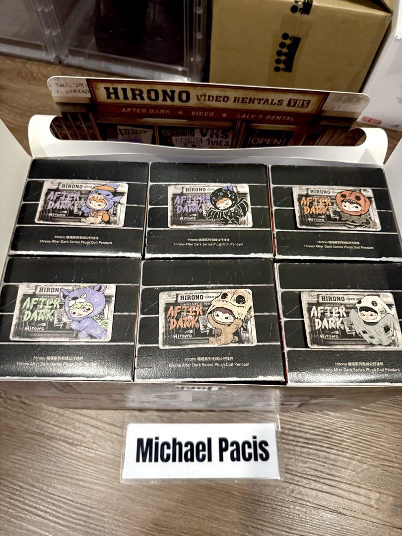 Hirono After Dark Series (Category: Designer & Blind Box Toys) located in Quezon City. Submitted by himura03 (Listing ID 1462043795, Image 1). Description: WTS/ LFB Hirono After Dark Series All sealed foil/ Open bottom box only ₱1,400 - Upside Down ₱1,300 - Runaway ₱1,250 - Off Script & Drifting By ₱1,200 - Hollow & Masked Mop: G cash/ BDO.