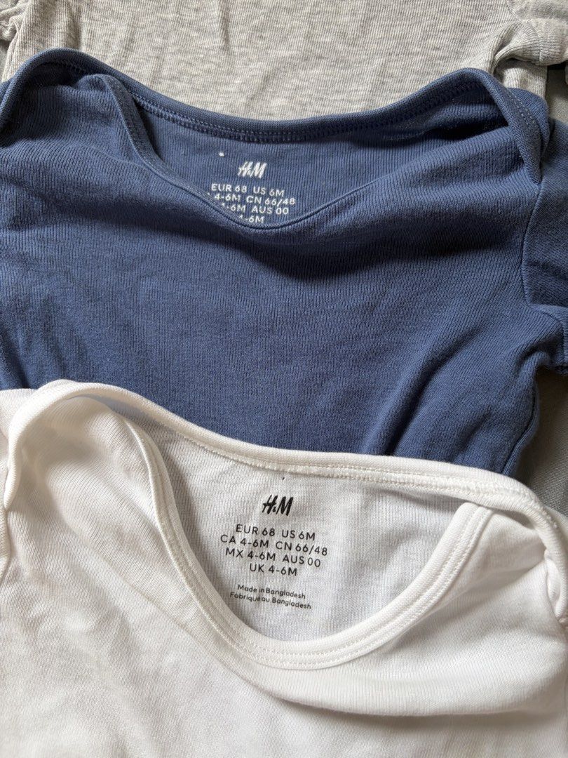 H&M baby onesie (4-6m) (Category: Babies & Kids Fashion) located in Manila. Submitted by slayandchic (Listing ID 1462204292, Image 2). Description: used once for take all unisex.
