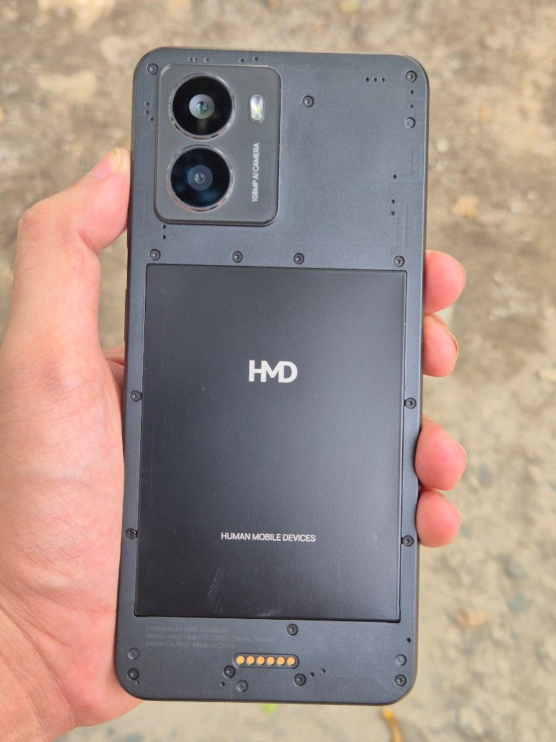 HMD Fusion 5G (8/256) (Category: Android Others) located in San Simon. Submitted by pickle_rick_ (Listing ID 1462104775, Image 1). Description: HMD Fusion 5G 8+8gb ram, 256gb storage Snapdragon 4 gen 2 5,000mAh battery (replaceable) 108mp rear, 50mp selfie camera Openline, any sim + esim ✅️Very rare in the Philippines. modular phone na sobrang daming special features. Napaka presentable pa, almost brand-new condition at walang hidden issues. Stoc