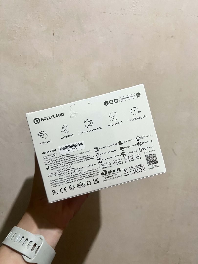 HOLLYLAND LARK M2 MINI COMBO (Category: Microphones) located in Caloocan City. Submitted by rutherjuan90050 (Listing ID 1462085078, Image 3). Description: HOLLYLAND LARK M2 MINI COMBO Brand new, sealed ₱4,000 ONLY (~₱4,500 online) RFS: Ordered both this and DJI Mic and chose DJI since we have Osmo cam already..