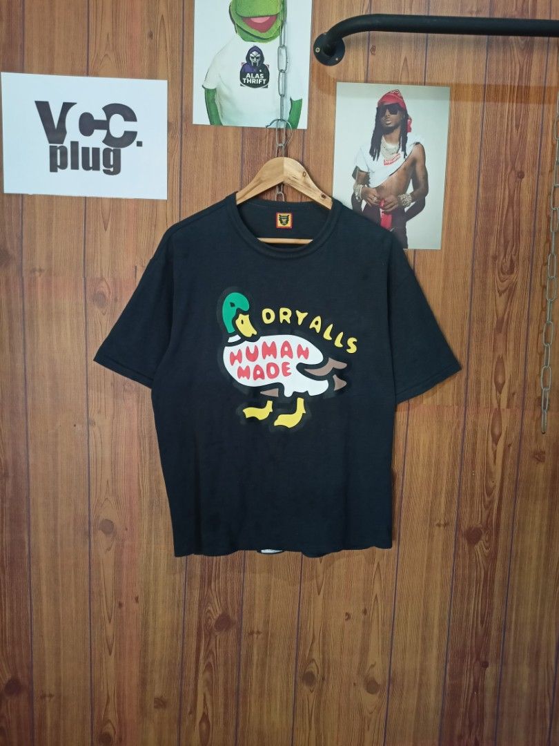 Human Made Duck Dry Alls (SSATW) (Category: Tshirts & Polo Shirts ) located in Abucay. Submitted by vcc.plug (Listing ID 1462093827, Image 1). Description: Stitching: Singles all over 23 x 26.3 Large-XL Boxy Fit 🏷️ Still verygood - Light Gray Colorway Repaired Tiny Penhole.