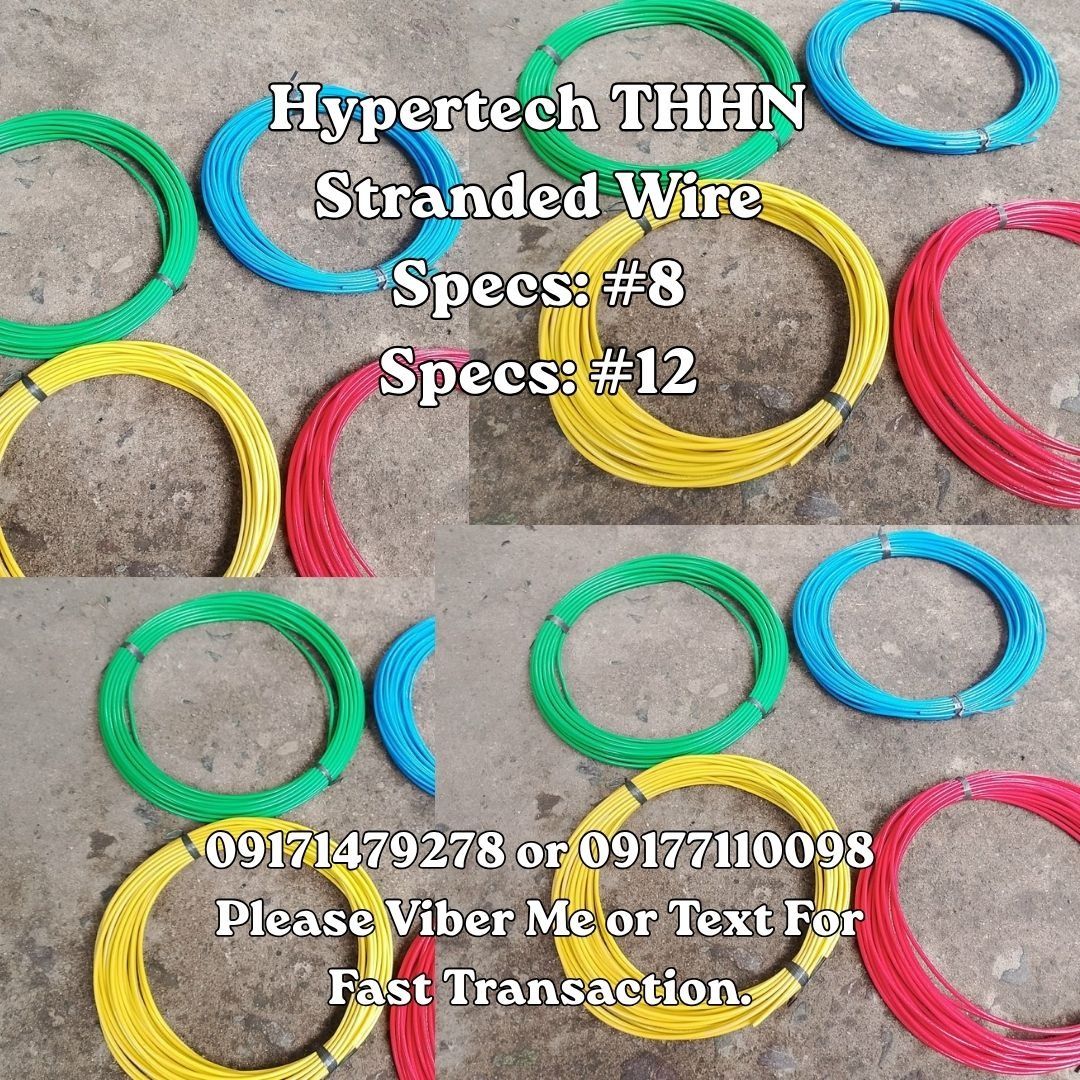Hypertech THHN Stranded Wire (Category: Home Improvement Tools & Accessories) located in Manila. Submitted by 09171479278_elsie. (Listing ID 1462065681, Image 1). Description: Hypertech THHN Stranded Wire Specs: #12 .