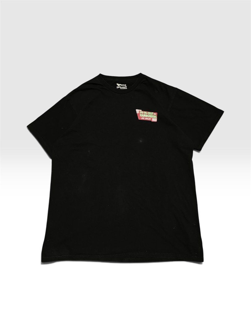 In-N-Out Shirt (Category: Activewear) located in Manila. Submitted by kgthrifty. (Listing ID 1462190589, Image 2). Description: IN-N-OUT GRAPHIC SHIRT DIMES: 22x28 (LARGE) COLOR RATE: 10 Crack Prints/ Pen hole both unnoticeable EXCELLENT CONDITION 🏷 250 .