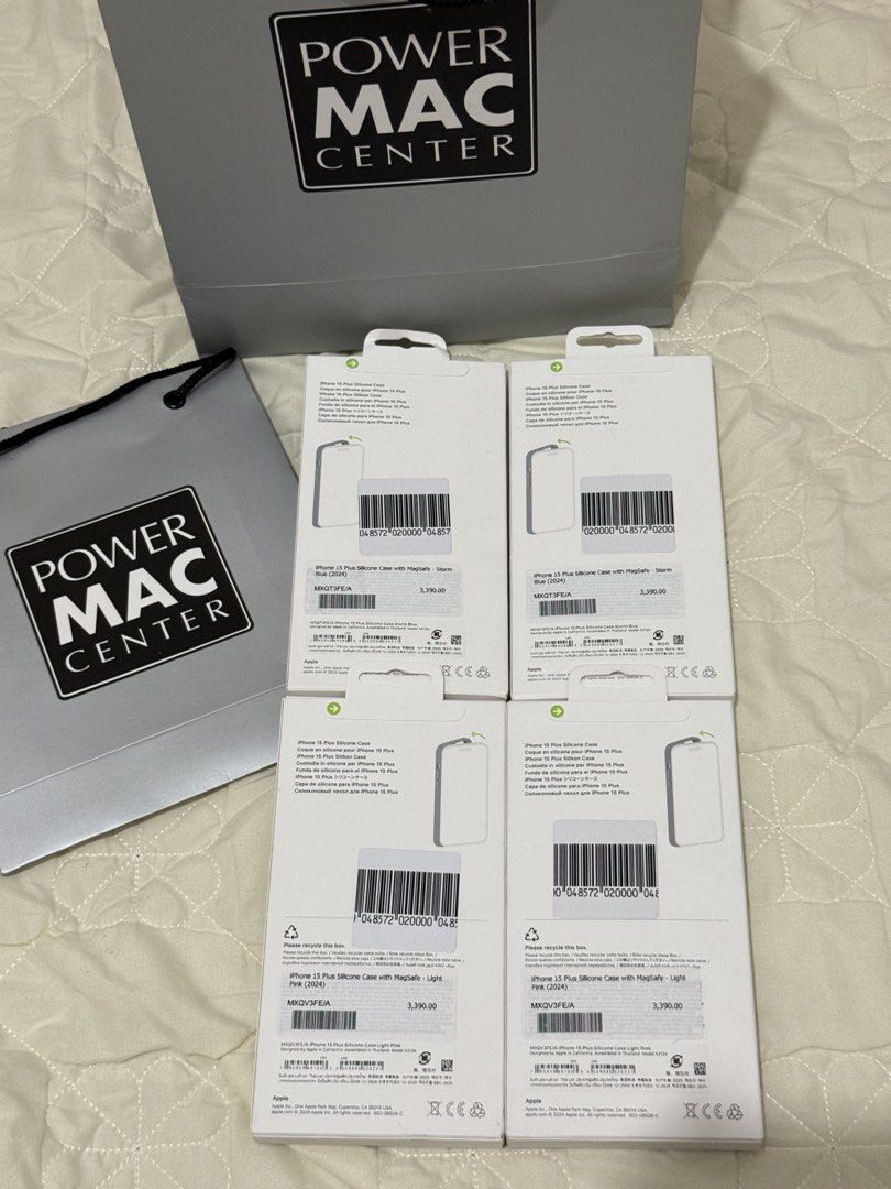 Apple Iphone 15Plus Silicone Case with Magsafe (Category: Cases & Sleeves) located in Pasay City. Submitted by an1020 (Listing ID 1462044865, Image 2). Description: Brandnew, Authentic and sealed. Bought from Powermac Store. Original Price is ₱3,390. Available Colors: Storm Blue and Light Pink .