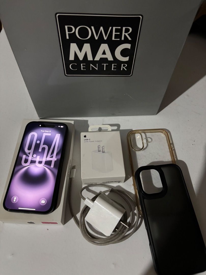Iphone 16 Matte black (Category: iPhone 16 Series) located in Caloocan City. Submitted by ampiyow (Listing ID 1462258828, Image 1). Description: iPhone 16 128GB Matte Black • ZP/A variant • 90% Battery Health • Under warranty • Purchased from Power Mac Center • 100% original parts • No basag / no repairs • Minor dents lang, hindi malala 📦 Complete box & papers 🔌 Original Apple cable + adaptor, adaptor purchased from Power Mac Center 🛍️ Origina