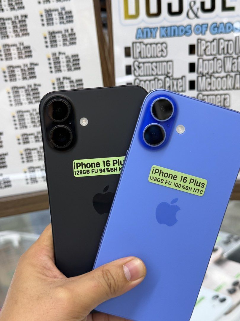 iPhone 16 Plus 128GB 94-100%BH Openline 99%smooth No issues (Category: iPhone 16 Series) located in San Juan City. Submitted by saabangadgetshop (Listing ID 1462114258, Image 2). Description: Onhand | Pre-owned iPhone 16 Plus 128GB OPENLINE NTC APPROVED Battery Health 94-100% NO HIDDEN ISSUES NO HISTORY OF REPAIR 99%Smooth TEST TO SAWA RESET ALL YOU WANT TEST ALL YOU WANT NOT REFURBISHED AUTHENTIC PHONE ALL WORKING (FREE 3UTOOLS) iPhones iPads on