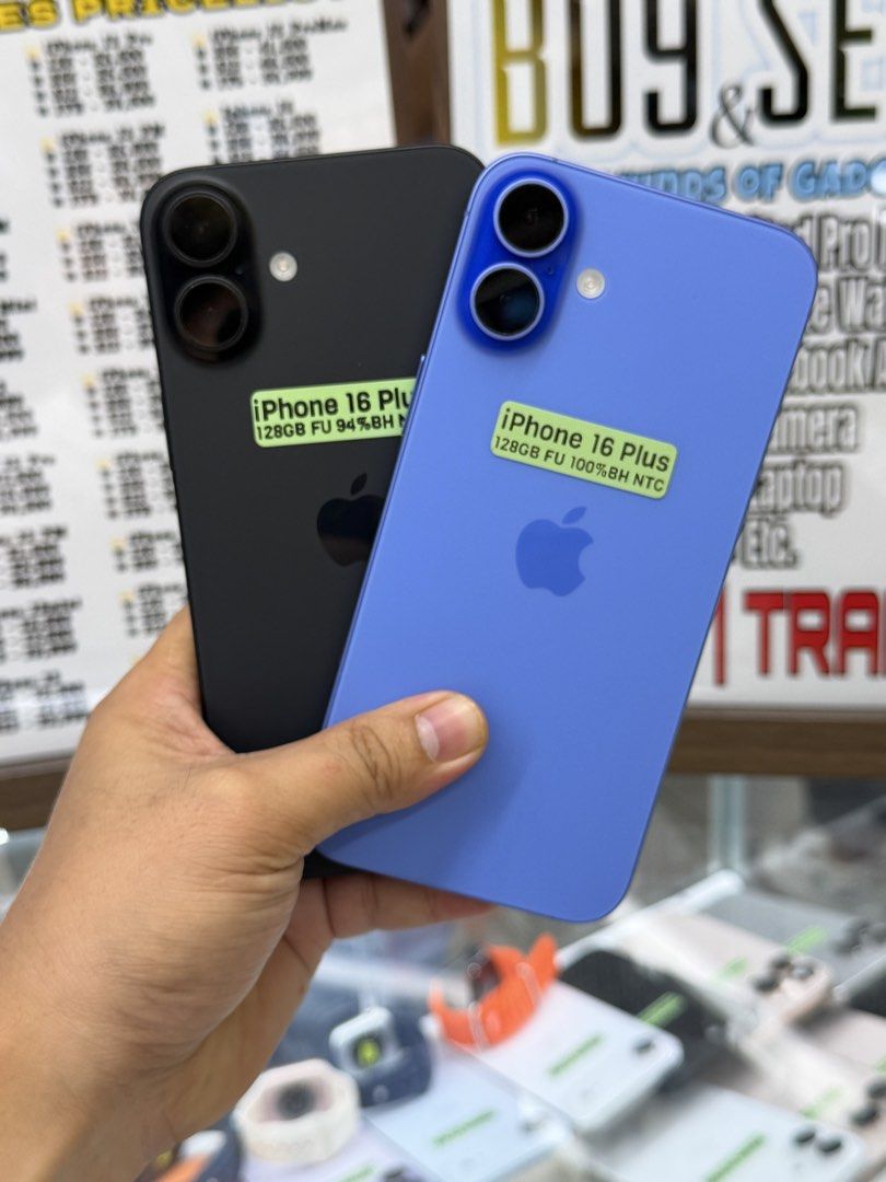 iPhone 16 Plus 128GB 94-100%BH Openline 99%smooth No issues (Category: iPhone 16 Series) located in San Juan City. Submitted by saabangadgetshop (Listing ID 1462114258, Image 1). Description: Onhand | Pre-owned iPhone 16 Plus 128GB OPENLINE NTC APPROVED Battery Health 94-100% NO HIDDEN ISSUES NO HISTORY OF REPAIR 99%Smooth TEST TO SAWA RESET ALL YOU WANT TEST ALL YOU WANT NOT REFURBISHED AUTHENTIC PHONE ALL WORKING (FREE 3UTOOLS) iPhones iPads on