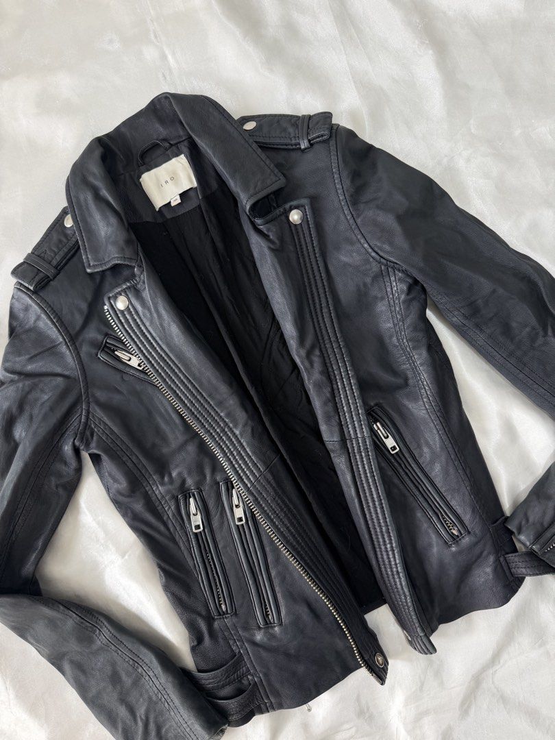 IRO “Han” leather jacket (Category: Coats, Jackets and Outerwear) located in Bulacan. Submitted by byppishh__ (Listing ID 1462189053, Image 3). Description: Size: S In excellent condition Luxury brand SRP 1,265usd/77,000+php 😶‍🌫️ 🔖SELLING FOR ONLY 2,300 🤷🏻‍♀️.