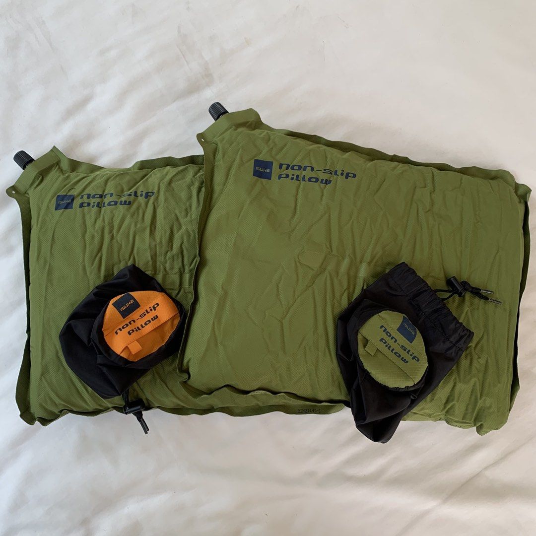 Isuka Non-Slip Pillow (Category: Hiking & Camping) located in Mendez-Nunez. Submitted by anikkoyan (Listing ID 1462099555, Image 1). Description: Isuka Non-Slip Pillow Length: 11.5 Width: 16 - May butas, dikitan at tapalan mo nalang 599 + sf.