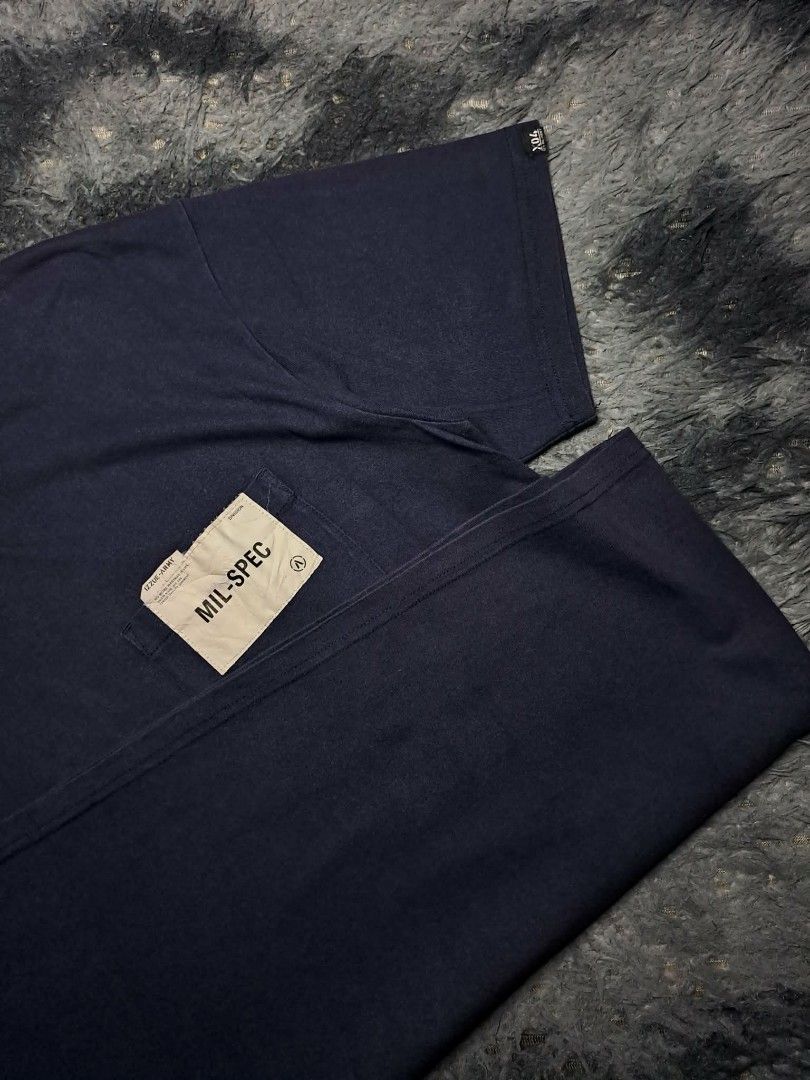 IZZUE ARMY (Category: Tshirts & Polo Shirts ) located in Manila. Submitted by yaseen__73 (Listing ID 1462144151, Image 2). Description: Izzue "IZ-X04-ARMY" Military Spec Pocket T-Shirt in a navy blue colorway Medium on Tag Dimensions : See Photo Color Rate : 9.5/10 Issue : Bleach Stain (See Photo) Condition : 4.7/5 MOP : G C A S H B A N K T R A N S F E R Courier : J&T 🚛 Lalamove 🛵 Seller's Location : 📍Brgy. Pansol, Q.C.