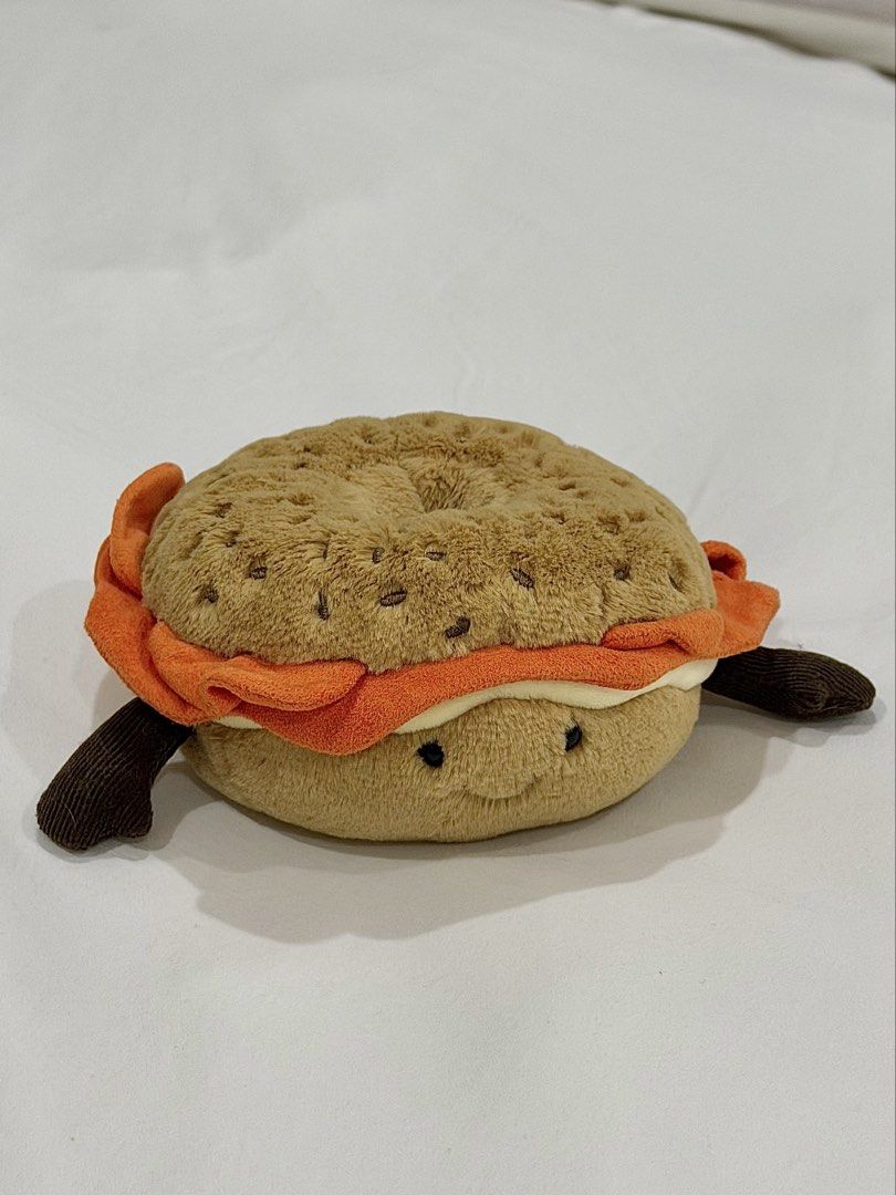 Jellycat Amuseable Bagel Plush (Category: Plushies & Soft Toys) located in Manila. Submitted by morningkofi (Listing ID 1462148111, Image 1). Description: - rfs downsizing my collection! - good as new! tag is removed but the jellycat was only on display on a covered shelf :) - bought in japan .