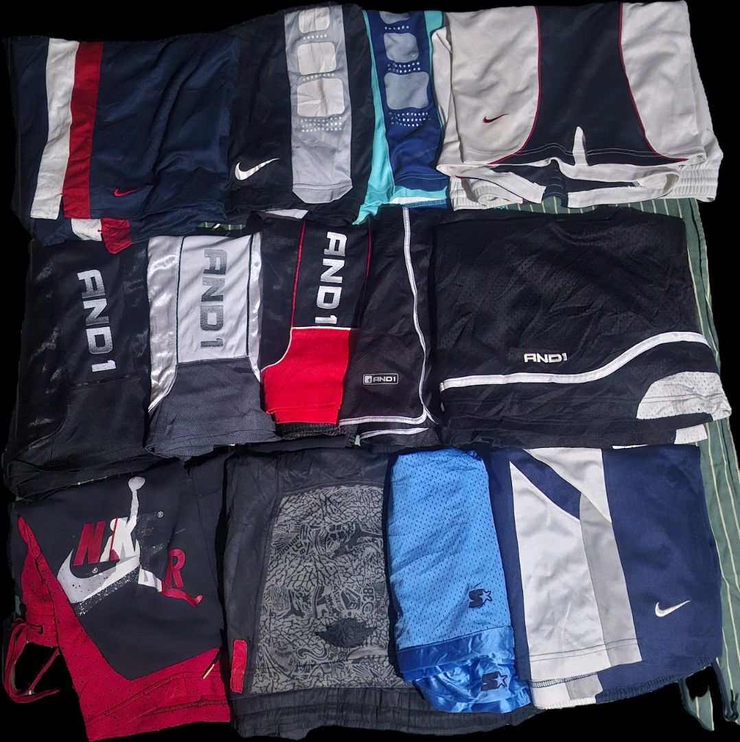 JORDAN X NIKE X STARTER X AND1 (Category: Shorts) located in Manila. Submitted by calmtree_34faa4 (Listing ID 1462260602, Image 1). Description: ASPACK 13 PCS SHORTS 230 EACH HIT ME UP, I'LL SEND DETAILS OF EVERY SHORT.