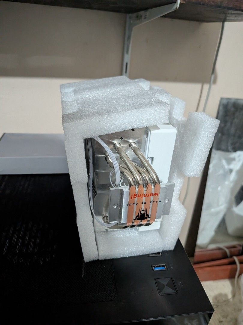 jungle leopard kf400 (Category: Computer Parts) located in Manila. Submitted by cadizjoaqu14719 (Listing ID 1462162530, Image 3). Description: ordered the wrong cooler for 939 pesos selling for unused for 800 (negotiable) or trade with peripherals stickers unpeeled(check images) Dimensions: 120 x 73 x 151 mm Fan Size: 120 x 120 x 25 mm Heat Pipes: 4 copper direct-contact heat pipes (6mm diameter) with an aluminum heat sinkFan Speed: 800 to 1800 R