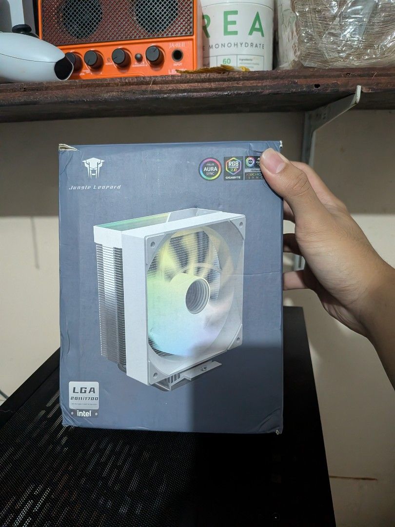 jungle leopard kf400 (Category: Computer Parts) located in Manila. Submitted by cadizjoaqu14719 (Listing ID 1462162530, Image 2). Description: ordered the wrong cooler for 939 pesos selling for unused for 800 (negotiable) or trade with peripherals stickers unpeeled(check images) Dimensions: 120 x 73 x 151 mm Fan Size: 120 x 120 x 25 mm Heat Pipes: 4 copper direct-contact heat pipes (6mm diameter) with an aluminum heat sinkFan Speed: 800 to 1800 R