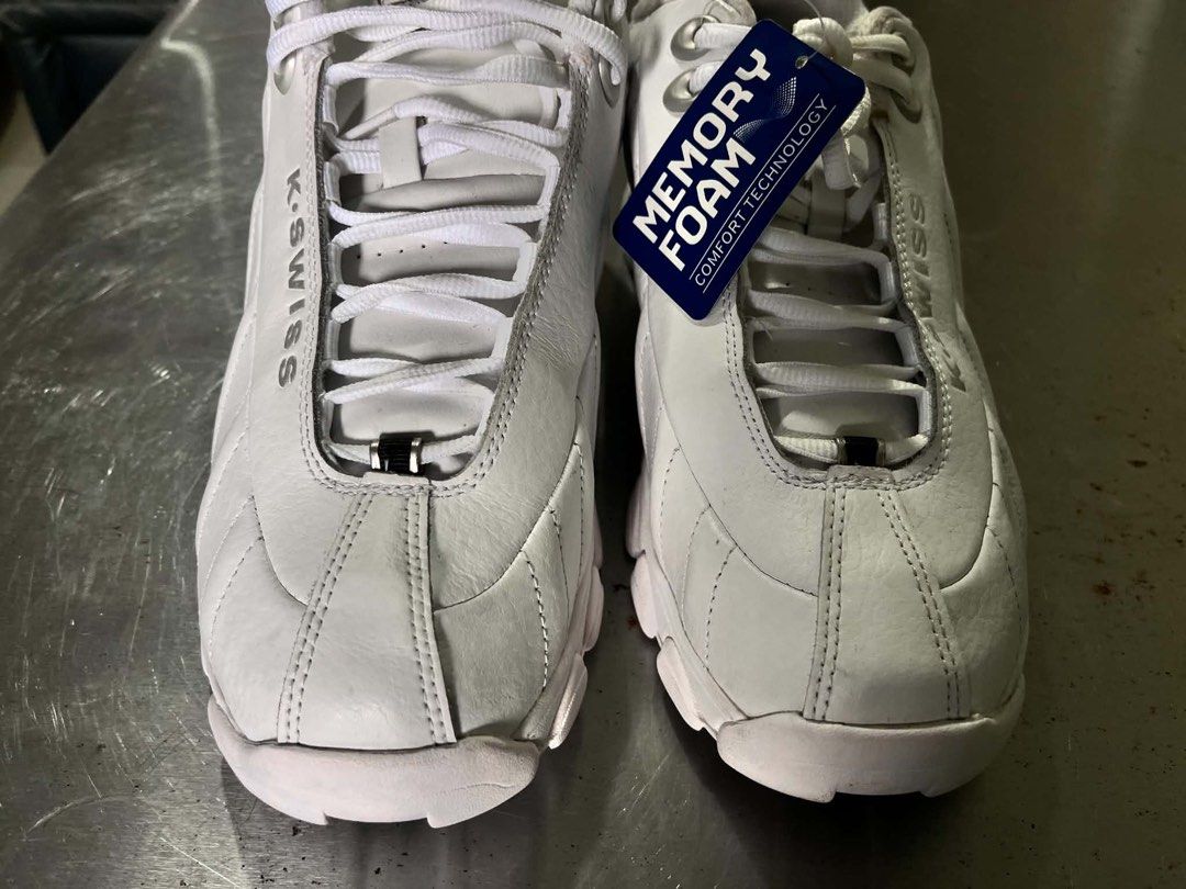 K SWISS ST329 CMF (Category: Casual Shoes) located in Caloocan City. Submitted by ksshboutique (Listing ID 1462087050, Image 1). Description: Originally introduced as a tennis training shoe, the ST329 has now become a cult-classic. Designed and built to last, this sneaker features a full leather upper, durable gum rubber outsole, and sturdy tread for enhanced stability. The ST329’s K-EVA cushioned midsole and premium memory footbed ensure maximum