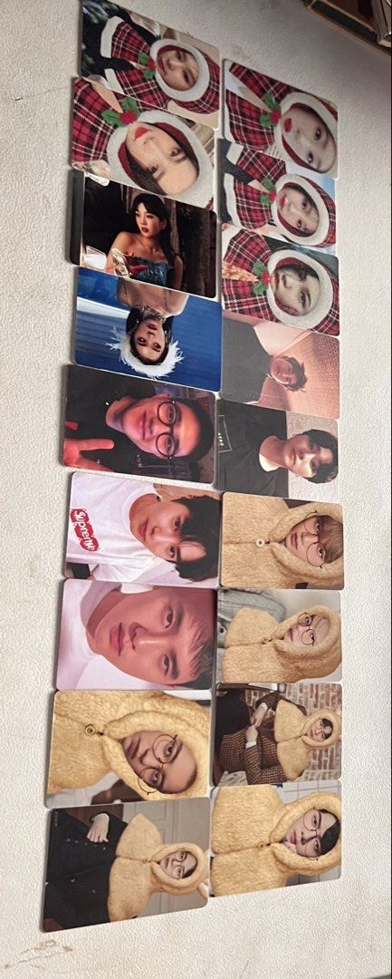 K-pop Photocards - Various Idols, Christmas Theme (Category: K-Wave Merchandise) located in Manila. Submitted by charlotte.mae (Listing ID 1462098478, Image 2). Description: - Collection of K-pop photocards available. - Features a variety of popular idols. - Includes some adorable Christmas-themed cards. - Perfect for any K-pop fan's collection. - DM for inquiries about specific members!.