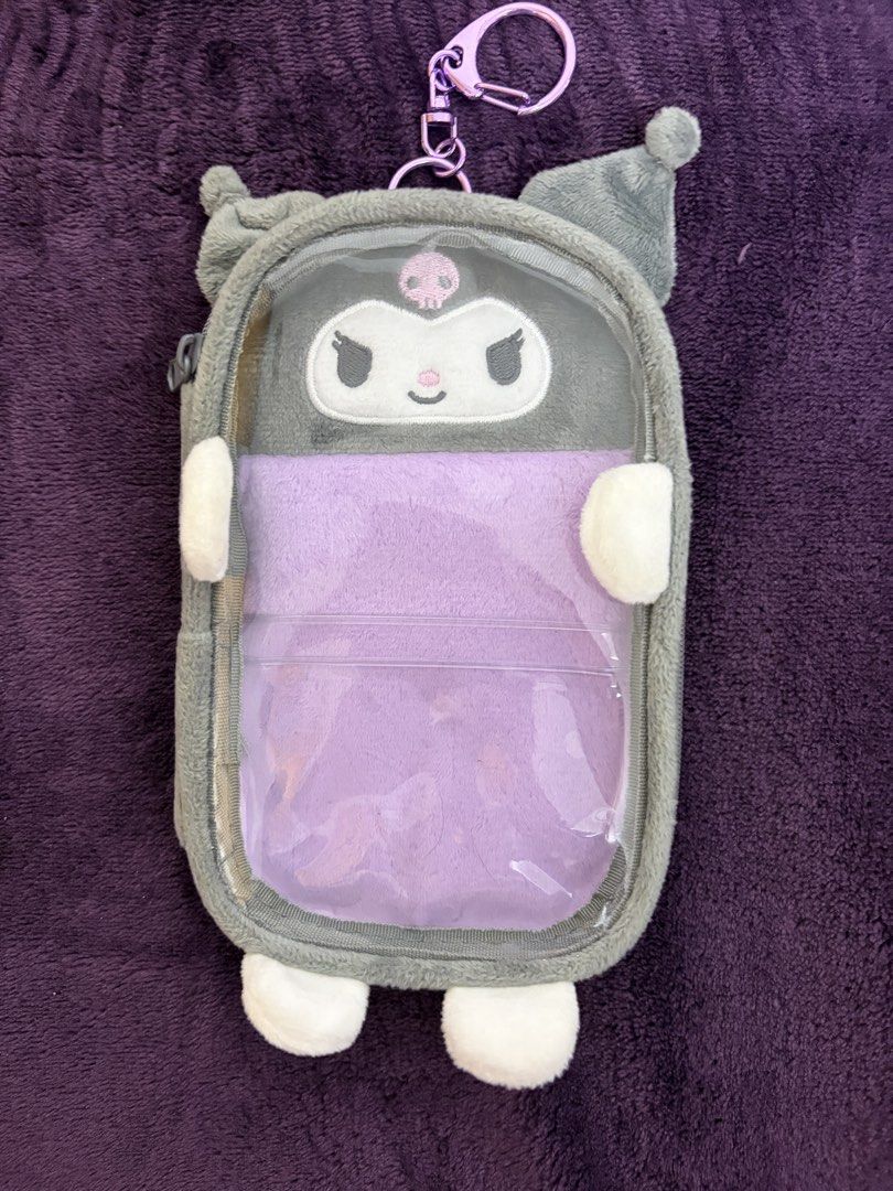 Kuromi Acrylic Stand Holder (Category: Character Goods) located in Taguig. Submitted by superberri (Listing ID 1462131969, Image 1). Description: ✦ - holder/pouch size: 15cm x 6m x 2m ✦ - bought in japan ✦ - barely used but removed from packaging ✦ - bought for approx 840 PHP ✦ - minor stitching error on left ear MOP: GCash, GoTyme QRPH MOD: JTX, for SDD Lalamove -buyer shoulders SF -no rush shipping pls .