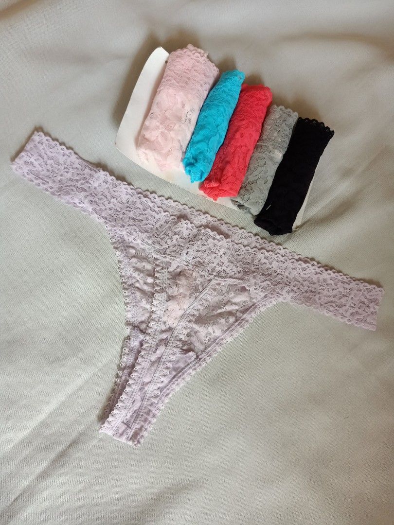 Lace Thongs 6 Piece Set (Category: Undergarments & Loungewear) located in Iriga City. Submitted by reikakoleksyon (Listing ID 1462050618, Image 3). Description: ‼️SECRET TREASURES‼️ Delicate Lace Thongs Available Sizes: Small 26 inch Waist Large 28 inch Waist XLarge 30 inch Waist BRAND NEW 💯% Original Item Bought from US.