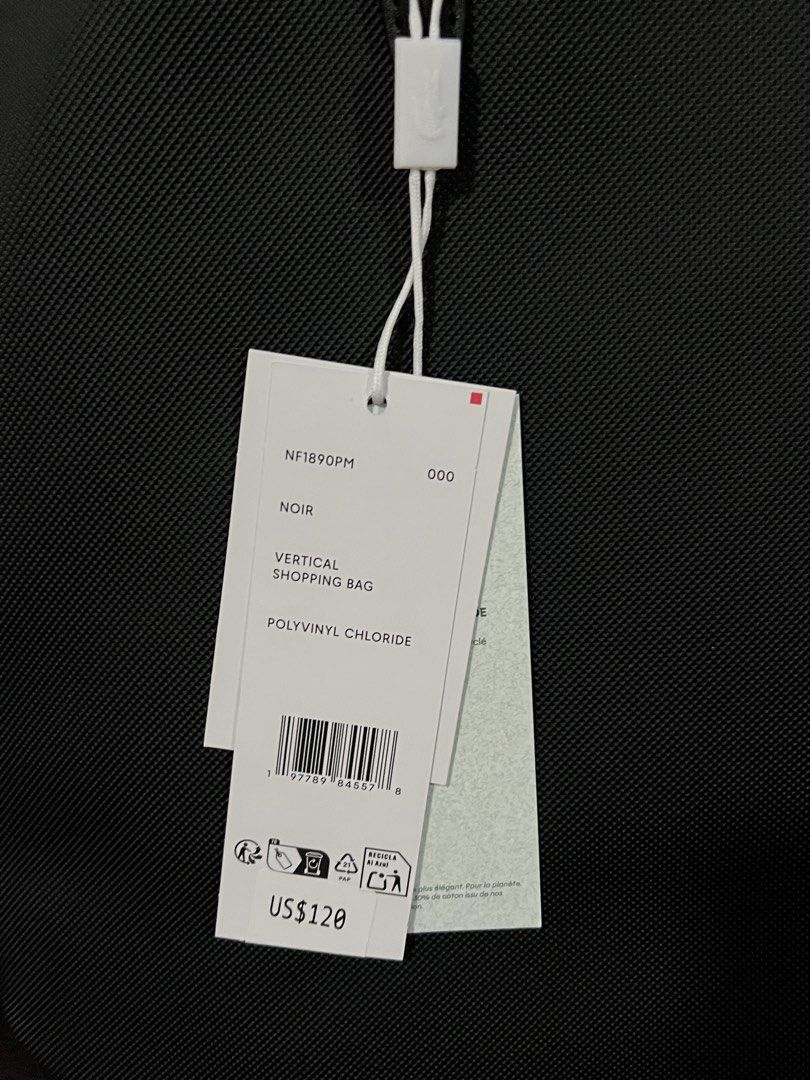 Lacoste NF1890PM Vertical Tote Bag Noir (Category: Tote Bags) located in Pasig City. Submitted by moom1nt (Listing ID 1462044125, Image 3). Description: - Authentic Black Lacoste Vertical Tote - Condition: Brand new with original tags attached - Original Retail Price: US$120 - Got this in the US.