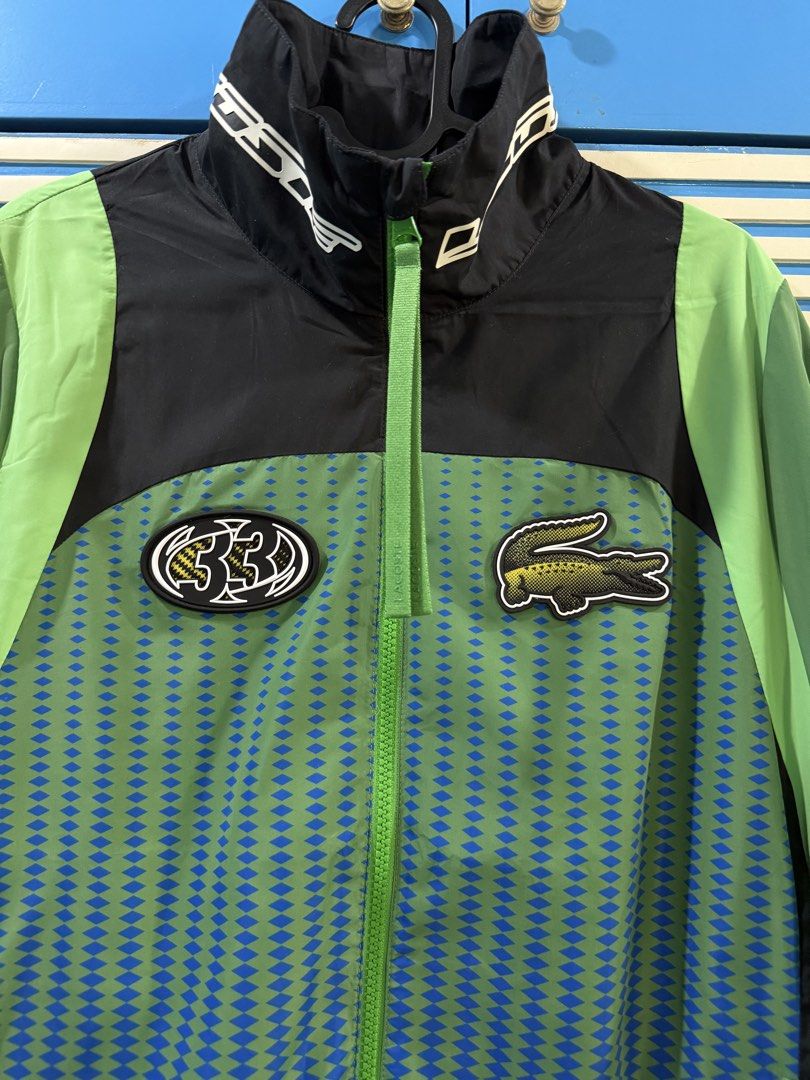 Lacoste Ombre Checkerboard Track Jacket (Category: Coats, Jackets and Outerwear) located in Quezon City. Submitted by shoeplug.ph (Listing ID 1462209682, Image 3). Description: Lacoste Ombre Checkerboard Track Jacket size 4 (S-M) / dimes 23.5x28 sleeves 28 brandnew, tags still intact ₱6,500 (srp 18k).