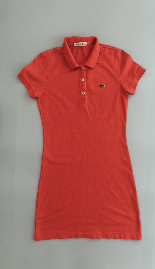 Lacoste Polo Dress Size 34 (Category: Dresses) located in Cebu City. Submitted by little_mush.room (Listing ID 1462094907, Image 2). Description: - preloved Lacoste polo dress - orange red - Size 34 , XS measurements posted .