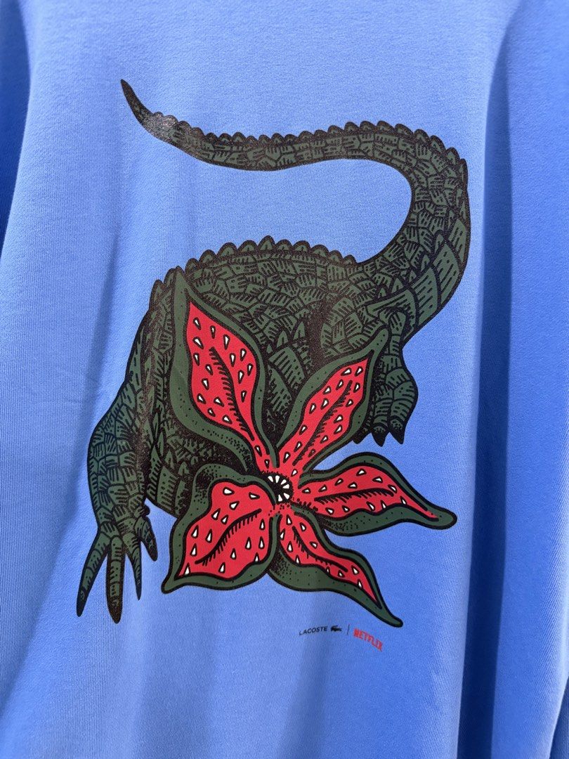 Lacoste x Stranger Things Sweater (Category: Coats, Jackets and Outerwear) located in Quezon City. Submitted by shoeplug.ph (Listing ID 1462209318, Image 3). Description: Lacoste x Stranger Things Sweater size 5(L) / Classic Fit / dimes 23x30 brandnew tags still intact ₱4,000 (srp 13k).
