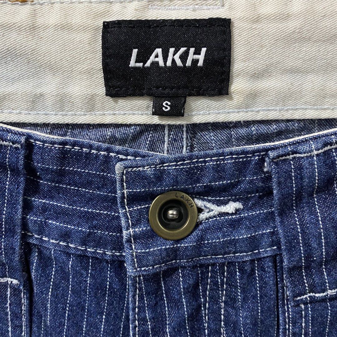 LAKH Supply Worker Denim Shorts (Category: Shorts) located in Makati City. Submitted by kendrickstuffs (Listing ID 1462221740, Image 3). Description: LAKH Supply Worker Denim Shorts Stripes Indigo Navy Small ontags 30'-32' waistline via tape measure 20.5' length 9.5' inseam No issue Verygood condition 1200 only.