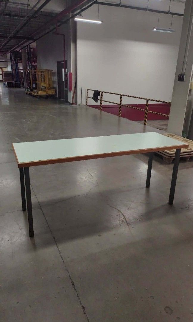 LAMINATED white Table (2nd Hand) (Category: Office Furniture & Fixtures) located in Quezon City. Submitted by atgeremias313 (Listing ID 1462092950, Image 3). Description: Lapad : 62 cm Haba : 180cm Taas : 78cm *laminated *good condition *stand metal 0985-887-8973 313 Quirino Highway, Baesa, Quezon City katabi ng Baesa Hotel.