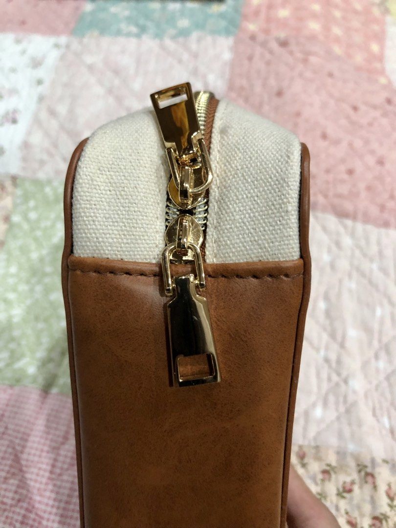 Lanvin Cosmetic Pouch (Category: Accessory Holder, Box & Organizers) located in Quezon City. Submitted by sheisdecluttering_now (Listing ID 1462075273, Image 3). Description: from Turkish Airlines combination of leather and canvass .